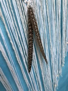 Tenture en macramé XXL écru