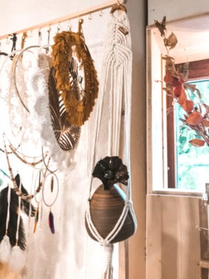 Suspension macramé motif petit modèle