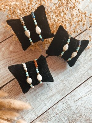 Bracelet pierres naturelles & nacre