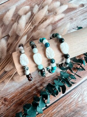 Bracelet pierres naturelles & nacre