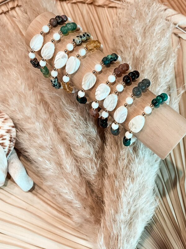 Bracelet pierres naturelles & nacre
