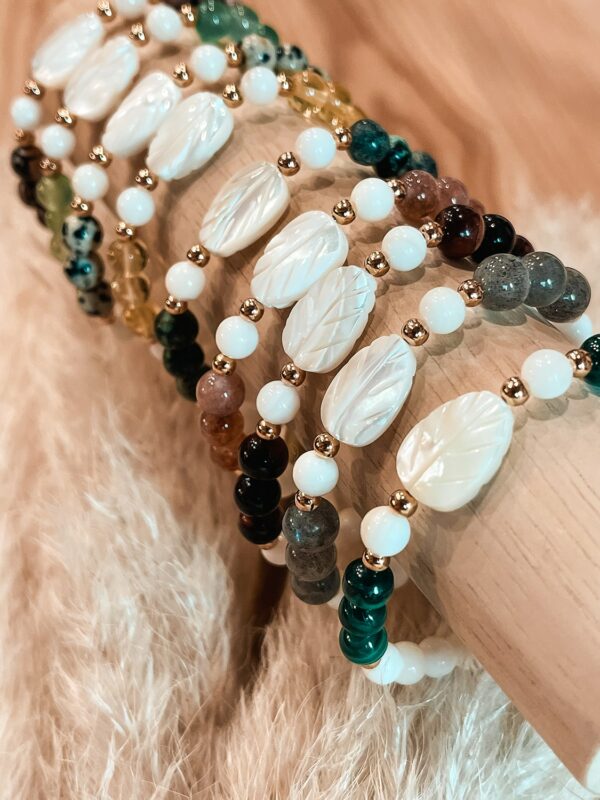 Bracelet pierres naturelles & nacre