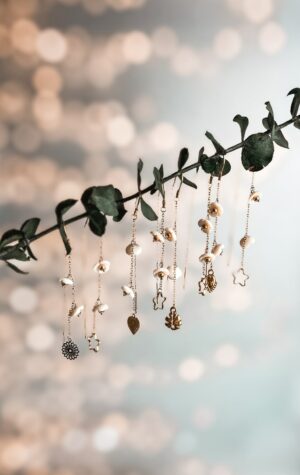 Boucle d’oreille nacre pendante