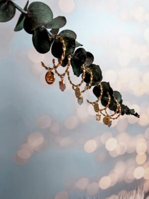 Boucles d’oreilles signe astrologique et pierre associée